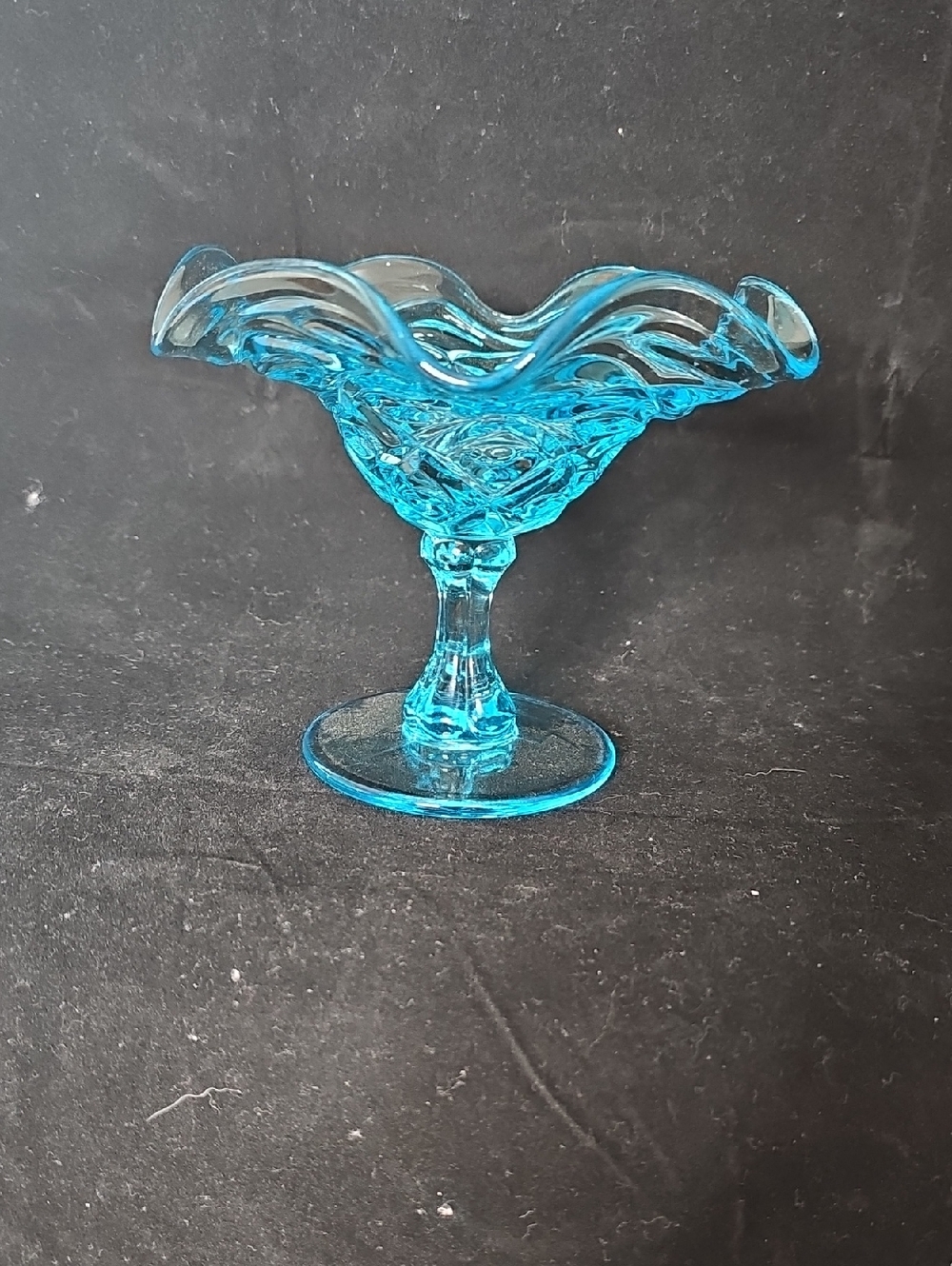 Viking Ice Blue Vintage  Compote Candy Dish 1960